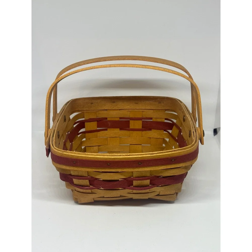 VTG Longaberger Bayberry Basket Brown Christmas Collection 1993 Woven Wood Small